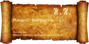 Mangol Norberta névjegykártya